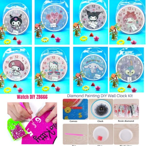 DIY Diamond Painting Kit Wall Clock