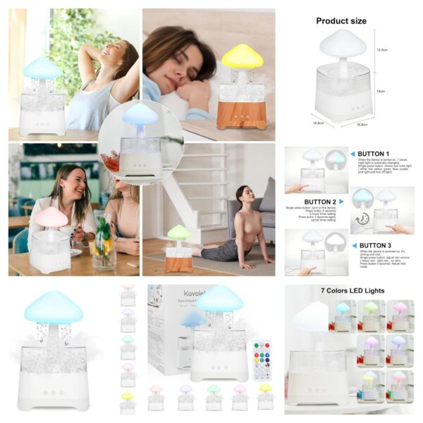 Rain Cloud Humidifier Water With Bluetooth Speaker